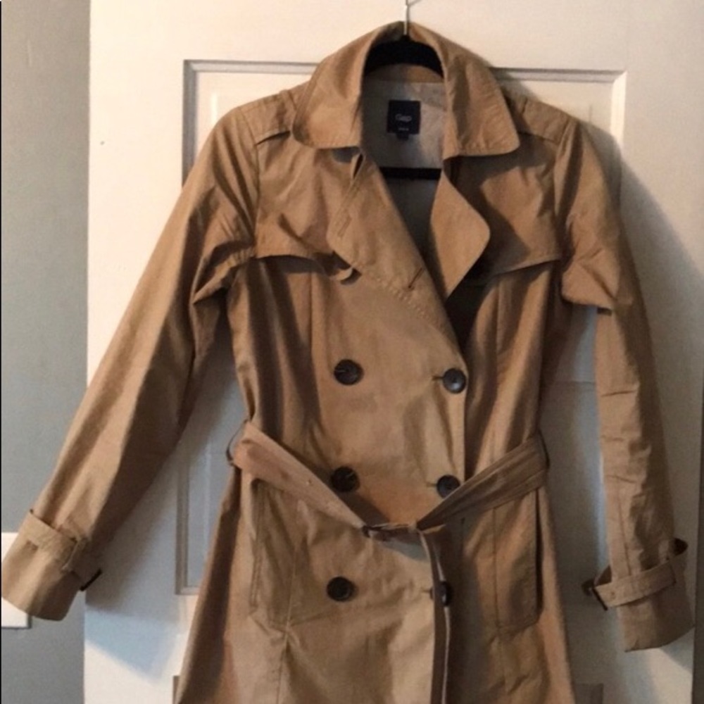 Gap Double Breasted Khaki Trench Coat